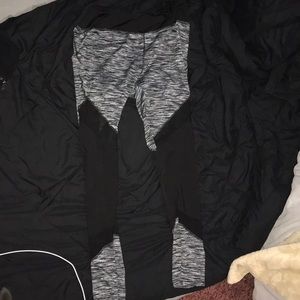 Rue 21 grey and black mesh leggings
